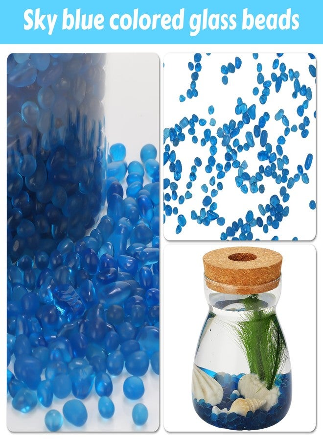 Heigble 6.6 lb Fish Tank Gravel Glass Pebbles Sea Blue Aquarium Gravel Fish Tank Pebbles Fish Tank Rocks Aquarium Stones for Vase Fillers Garden Aquarium Terrarium Flowerpot Potted Plants Decoration - Image 3